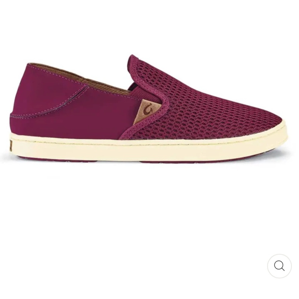 OluKai Purple and Cream Athletic Slip-On Shoes with Mesh Upper